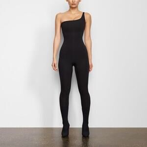 Skims Women's Black All In One One Shoulder Onesie | Onyx NWT Size 4X